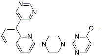 2-[4-(4-METHOXYPYRIMIDIN-2-YL)PIPERAZIN-1-YL]-8-PYRIMIDIN-5-YLQUINOLINE Struktur