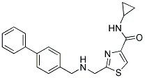 2-([(BIPHENYL-4-YLMETHYL)AMINO]METHYL)-N-CYCLOPROPYL-1,3-THIAZOLE-4-CARBOXAMIDE Struktur