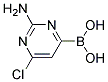 2-AMINO-6-CHLOROPYRIMIDIN-4-YL-4-BORONIC ACID Struktur