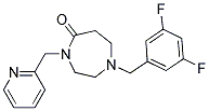 1-(3,5-DIFLUOROBENZYL)-4-(PYRIDIN-2-YLMETHYL)-1,4-DIAZEPAN-5-ONE Struktur