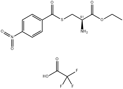 1-ETHOXY-3-[(4-NITROBENZOYL)SULFANYL]-1-OXO-2-PROPANAMINIUM 2,2,2-TRIFLUOROACETATE Struktur