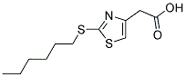 (2-(HEXYLTHIO)-1,3-THIAZOL-4-YL)ACETIC ACID Struktur