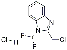 2-(CHLOROMETHYL)-1-(DIFLUOROMETHYL)-1H-BENZIMIDAZOLE HYDROCHLORIDE Struktur