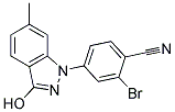 2-BROMO-4-(3-HYDROXY-6-METHYL-INDAZOL-1-YL)-BENZONITRILE Struktur