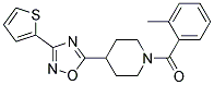 1-(2-METHYLBENZOYL)-4-[3-(2-THIENYL)-1,2,4-OXADIAZOL-5-YL]PIPERIDINE Struktur