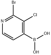 2-BROMO-3-CHLOROPYRIDINE-4-BORONIC ACID Struktur