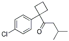 1-[(4-Chlorophenyl)-1-cyclobutyl]-3-methyl-1-butanone  Struktur