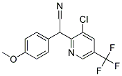 2-[3-Chloro-5-(trifluoromethyl)pyridin-2-yl]-2-(4-methoxyphenyl)acetonitrile Struktur