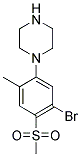 1-[5-Bromo-2-methyl-4-(methylsulphonyl)phenyl]piperazine Struktur