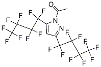 1-Acetyl-3,5-bis(nonafluorobutyl)-1H-pyrazole Struktur