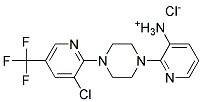 2-{4-[3-Chloro-5-(trifluoromethyl)pyridin-2-yl]piperazino}pyridin-3-aminium chloride Struktur