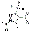 1-Acetyl-5-methyl-4-nitro-3-(trifluoromethyl)-1H-pyrazole Struktur