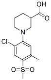 1-[2-Chloro-5-methyl-4-(methylsulphonyl)phenyl]piperidine-3-carboxylic acid Struktur