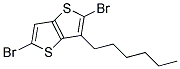 2,5-dibromo-3-hexylthieno[3,2-b]thiophene Struktur