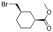 (1R,3S)-1-Bromomethyl-3-cyclohexanecarboxylic methyl ester Struktur