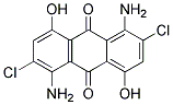 1,5-diamino-2,6-dichloro-4,8-dihydroxyanthracene-9,10-dione Struktur