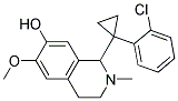 1-[1-(2-CHLORO-PHENYL)-CYCLOPROPYL]-6-METHOXY-2-METHYL-1,2,3,4-TETRAHYDRO-ISOQUINOLIN-7-OL Struktur