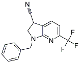 1-BENZYL-6-TRIFLUOROMETHYL-2,3-DIHYDRO-1H-PYRROLO[2,3-B]PYRIDINE-3-CARBONITRILE Struktur