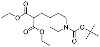 2-(1-TERT-BUTOXYCARBONYL-PIPERIDIN-4-YLMETHYL)-MALONIC ACID DIETHYL ESTER Struktur