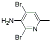 2,4-DIBROMO-6-METHYL-PYRIDIN-3-YLAMINE Struktur