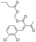 2-[1-(2,3-DICHLORO-PHENYL)-METH-(Z)-YLIDENE]-3-OXO-BUTYRIC ACID BUTYRYLOXYMETHYL ESTER Struktur