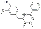 2-BENZOYLAMINO-3-(4-HYDROXY-3-METHOXY-PHENYL)-PROPIONIC ACID ETHYL ESTER Struktur