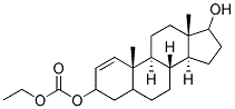 1-Androsten-3-,17-Diolethylcarbonate Struktur