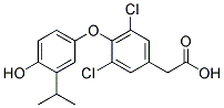 2-(3,5-dichloro-4-(4-hydroxy-3-isopropylphenoxy)phenyl)acetic acid Struktur