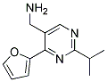 1-[4-furan-2-yl-2-(1-methylethyl)pyrimidin-5-yl]methanamine Struktur