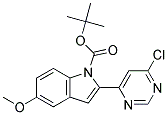 2-(6-Chloro-pyrimidin-4-yl)-5-methoxy-indole-1-carboxylic acid tert-butyl ester Struktur