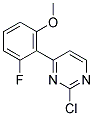 2-Chloro-4-(2-fluoro-6-methoxy-phenyl)-pyrimidine Struktur