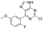 2-chloro-6-(2-fluoro-5-methoxyphenyl)-9H-purine Struktur