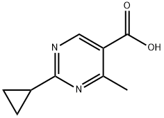 2-cyclopropyl-4-methylpyrimidine-5-carboxylic acid Struktur