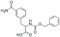 2-{[(benzyloxy)carbonyl]amino}-3-(3-carbamoylphenyl)propanoic acid Struktur