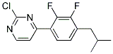 2-Chloro-4-(2,3-difluoro-4-isobutyl-phenyl)-pyrimidine Struktur