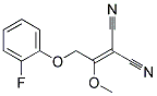 [2-(2-fluorophenoxy)-1-methoxyethylidene]propanedinitrile Struktur