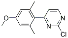 2-Chloro-4-(4-methoxy-2,6-dimethyl-phenyl)-pyrimidine Struktur