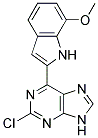 2-chloro-6-(7-methoxy-1H-indol-2-yl)-9H-purine Struktur