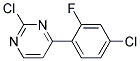 2-Chloro-4-(4-chloro-2-fluoro-phenyl)-pyrimidine Struktur