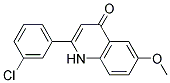 2-(3-chlorophenyl)-6-methoxyquinolin-4(1H)-one Struktur