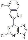 2-chloro-6-(4-fluoro-1H-indol-2-yl)-9H-purine Struktur