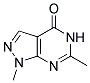 1,6-dimethyl-1,5-dihydro-4H-pyrazolo[3,4-d]pyrimidin-4-one Struktur