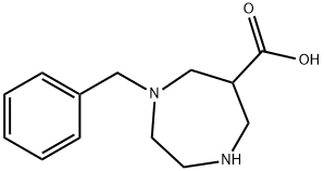 1-benzyl-1,4-diazepane-6-carboxylic acid Struktur