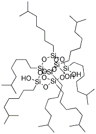 1,3,5,7,9,11,14-HEPTA-ISOOCTYLTRICYCLO[7.3.3.1(5,11)]HEPTASILOXANE-ENDO-3,7,14-TRIOL Struktur