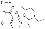 2-(5-ETHYL-2-METHYLPIPERIDINO)ETHYL2,6-DICHLOROBENZOATEHYDROCHLORIDE Struktur