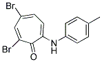 2,4-DIBROMO-7-(P-TOLUIDINO)-2,4,6-CYCLOHEPTATRIENONE Struktur