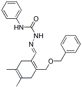 2-BENZYLOXYMETHYL-4,5-DIMETHYL-1,4-CYCLOHEXADIENECARBALDEHYDE4-PHENYLSEMICARBAZONE Struktur