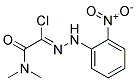 2-Chloro-N,N-dimethyl-2-[2-(2-nitrophenyl)hydrazono]acetamide Struktur