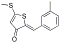 2-(3-Methylbenzylidene)-5-(methylthio)thiophen-3(2H)-one Struktur