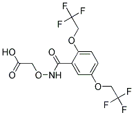 2-(2,5-Bis(2,2,2-trifluoroethoxy)benzamidooxy)aceticacid Struktur